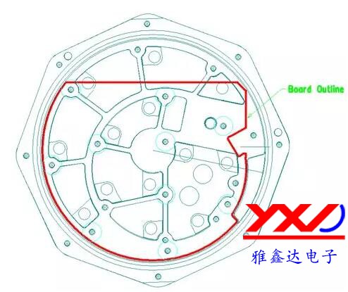 圖 2:在本示例中,必須根據(jù)特定的機(jī)械規(guī)范設(shè)計 PCB,以便其能放入防爆容器中 圖 2:在本示例中,必須根據(jù)特定的機(jī)械規(guī)范設(shè)計 PCB,以便其能放入防爆容器中